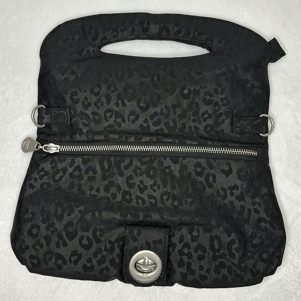 Baggalini Black Clutch Handbag Animal Print - Picture 4 of 8